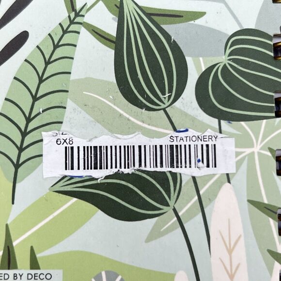 BLESSED Lined Hardcover Journal Notebook Green Gold Leaf Allover Print - Picture 15 of 17